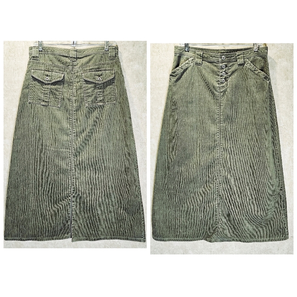 Vtg Sundance Corduroy Midi A-line Skirt Y2K Boho Western Made In Hong Kong